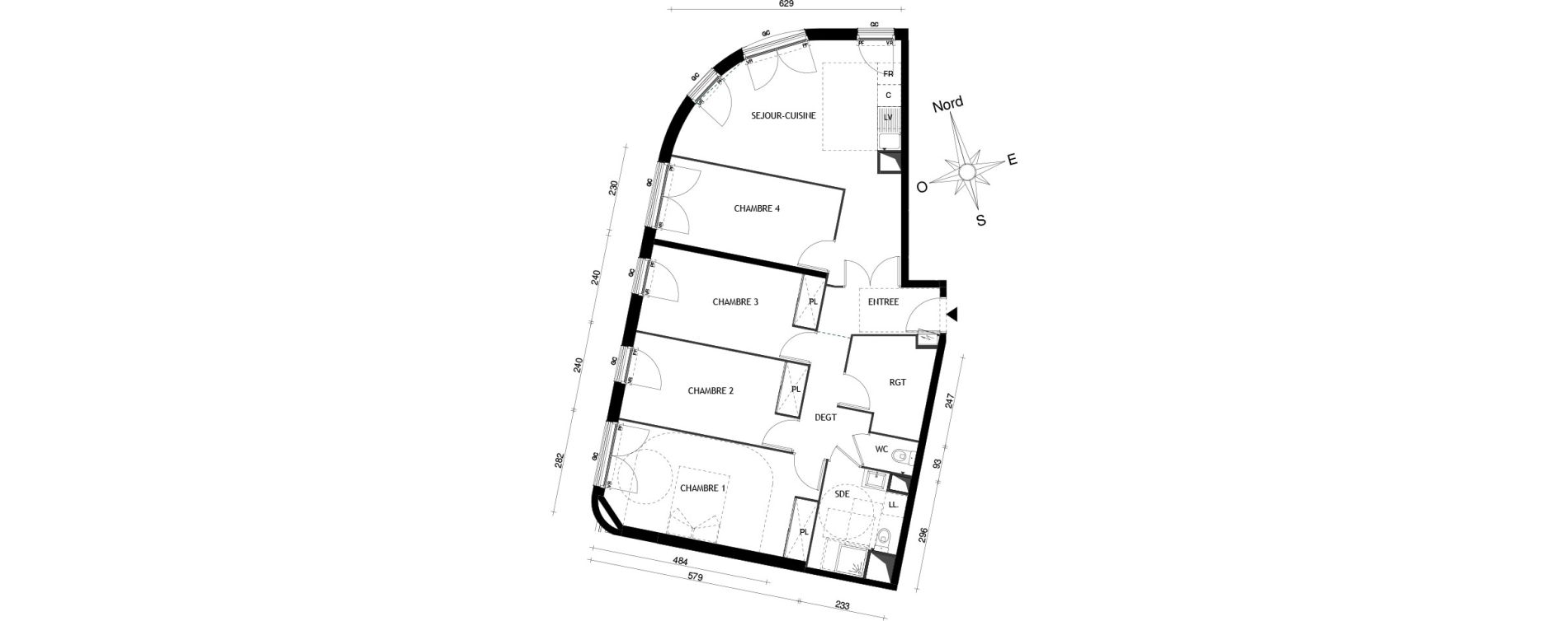 Appartement T5 de 96,20 m2 &agrave; Aubervilliers Centre