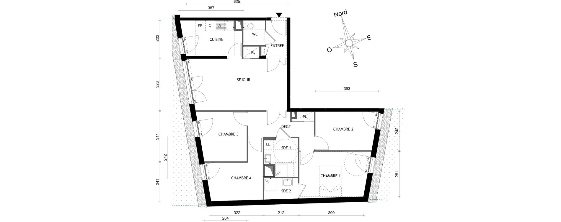 Appartement T5 de 87,20 m2 &agrave; Aubervilliers Centre