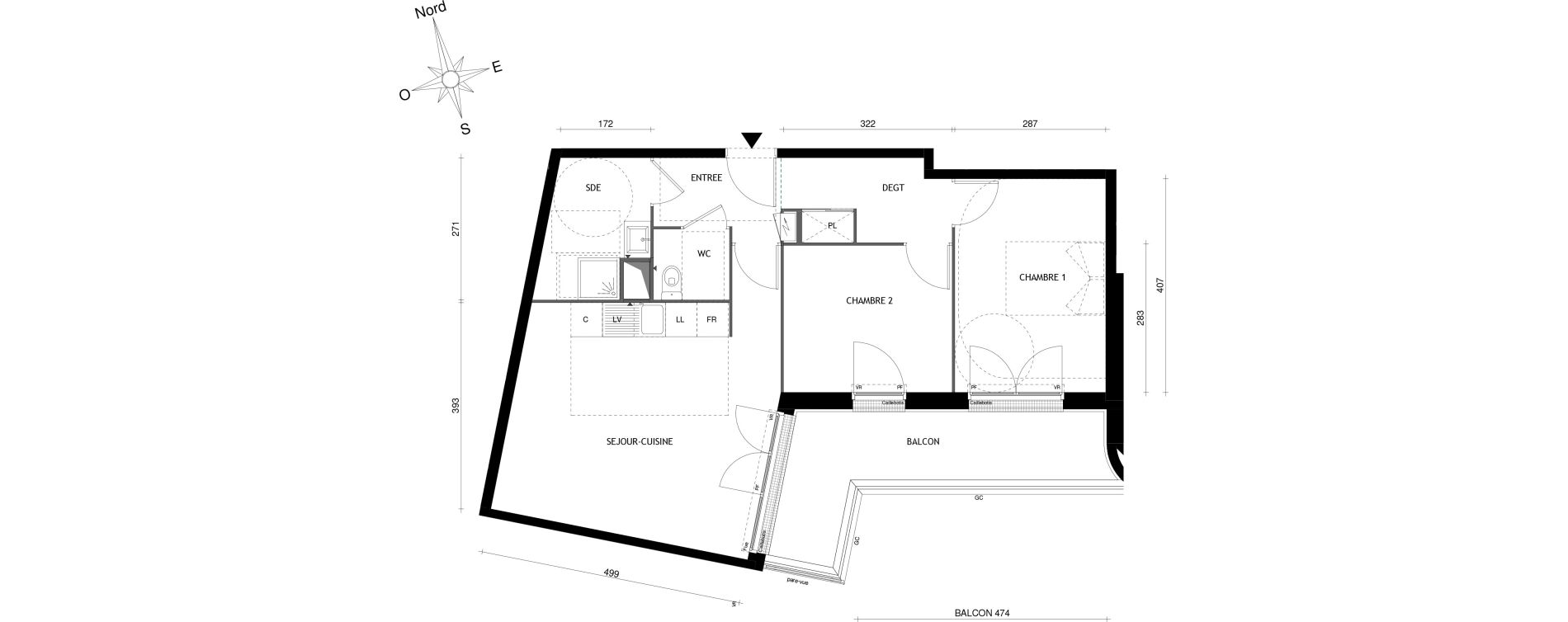 Appartement T3 de 59,10 m2 &agrave; Aubervilliers Centre