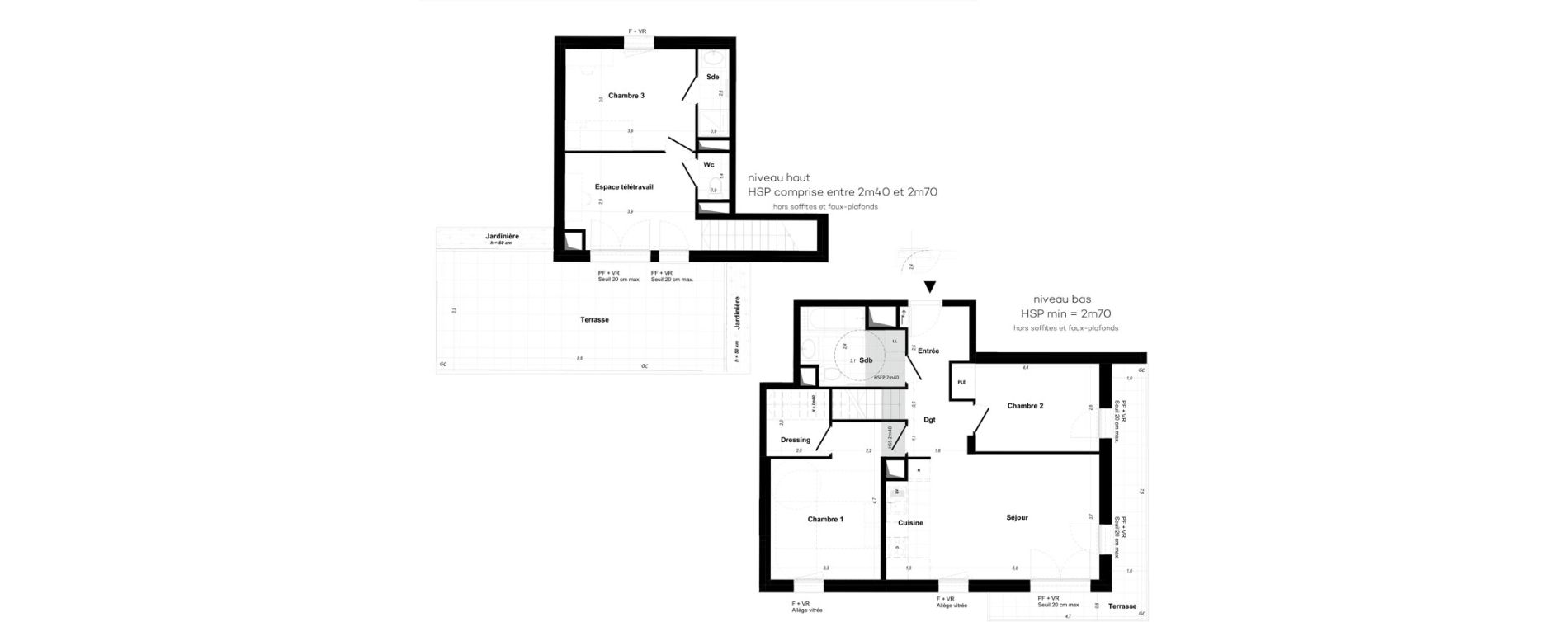 Duplex T4 de 90,90 m2 &agrave; Aubervilliers Paul bert