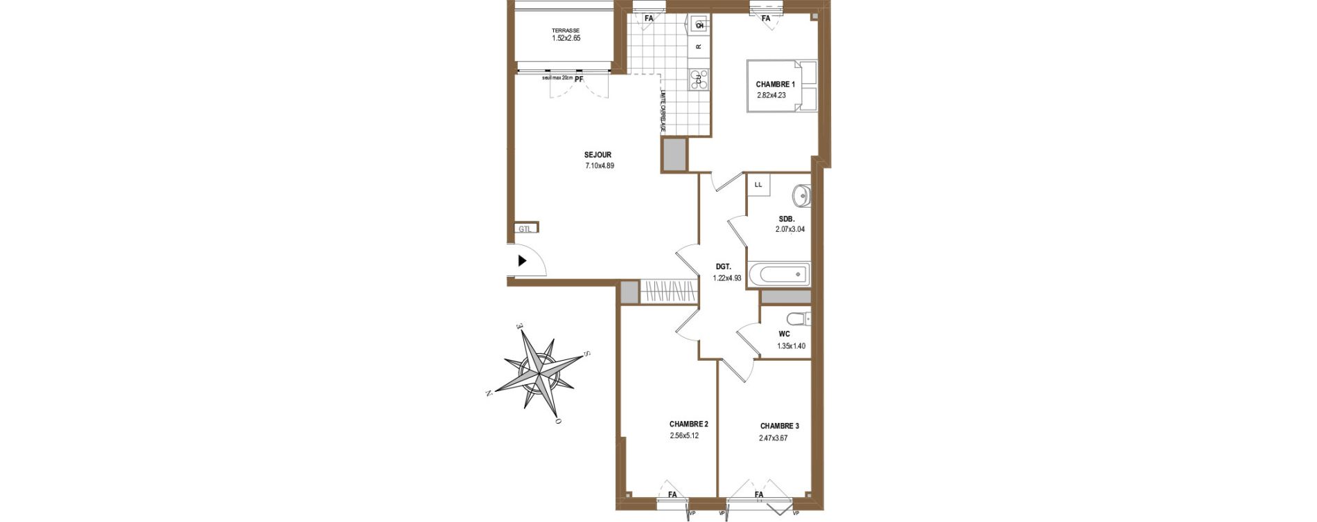 Appartement T4 de 77,98 m2 &agrave; Aubervilliers Centre