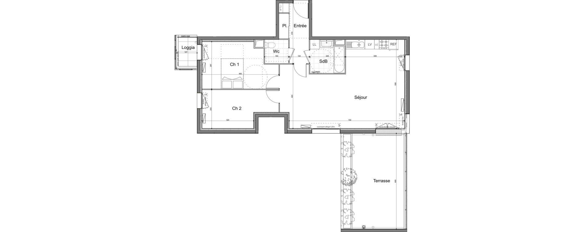 Appartement T3 de 70,92 m2 &agrave; Aubervilliers Robespierre