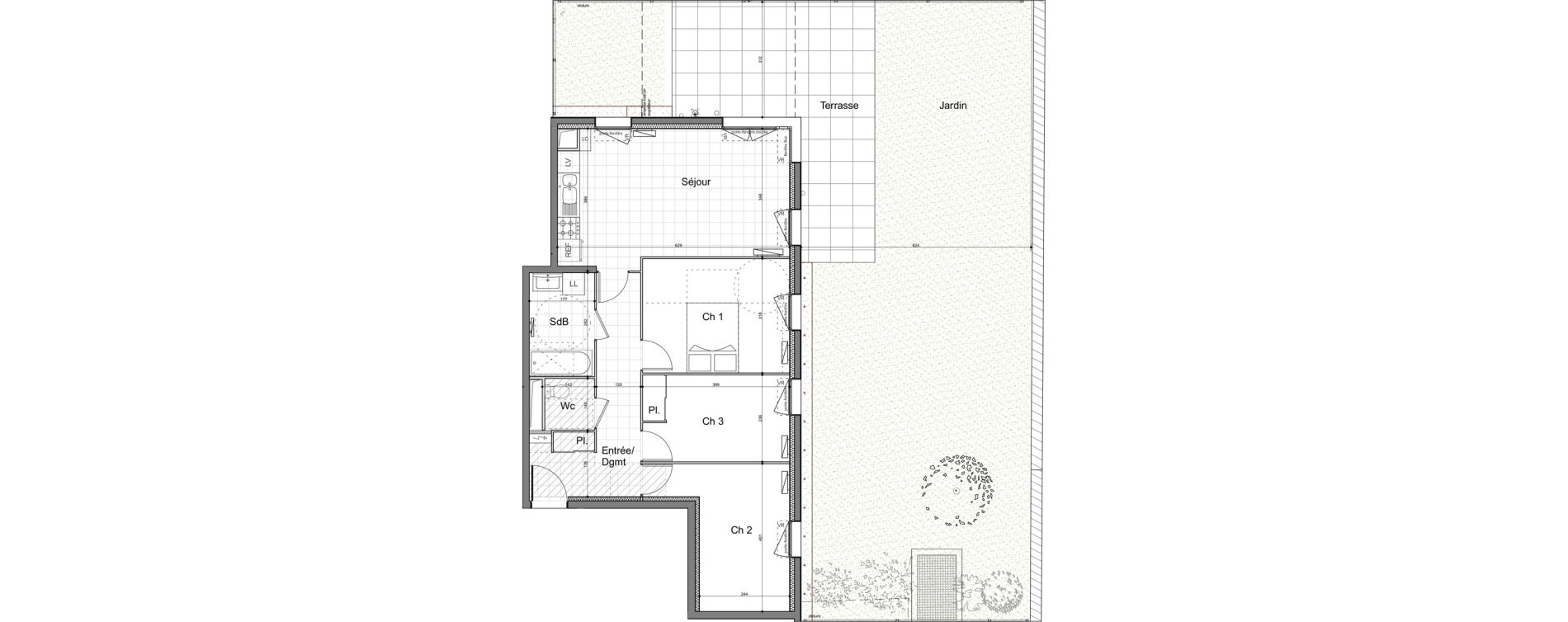 Appartement T4 de 72,37 m2 &agrave; Aubervilliers Robespierre