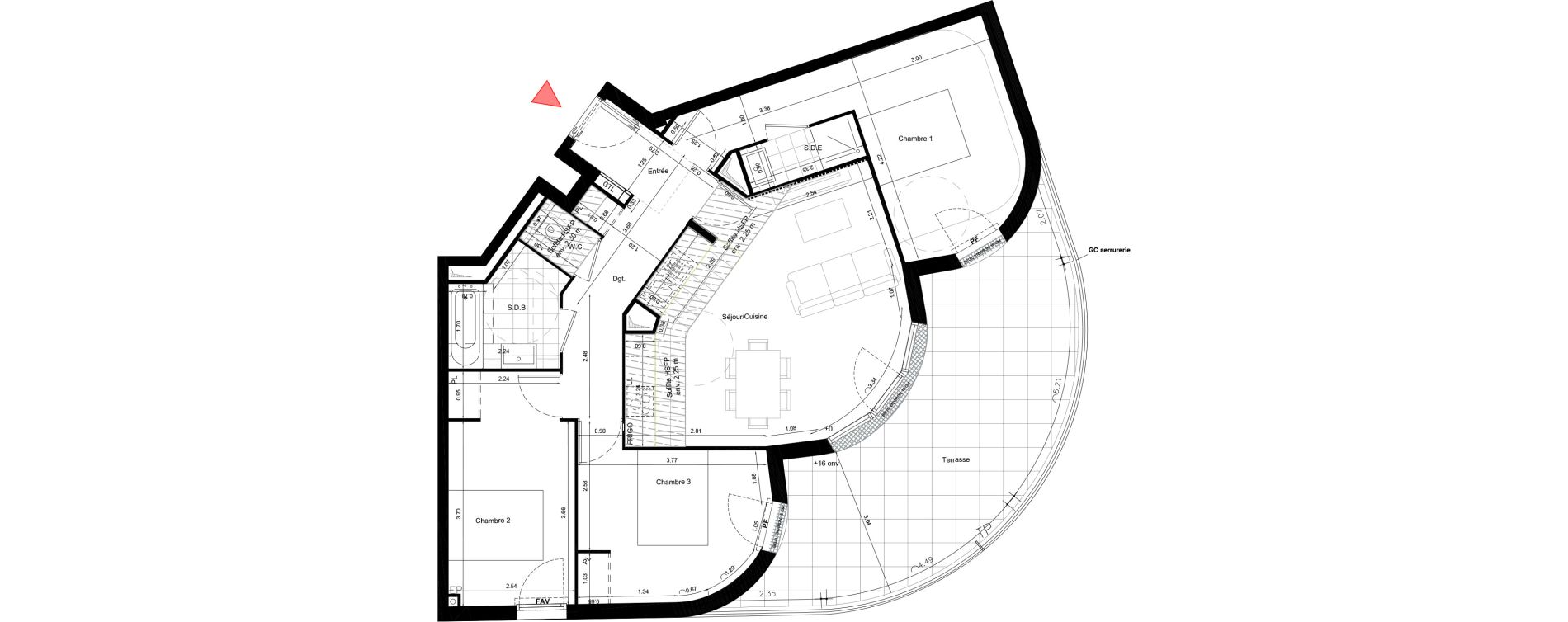 Appartement T4 de 81,09 m2 &agrave; Aulnay-Sous-Bois &eacute;mile zola - gare