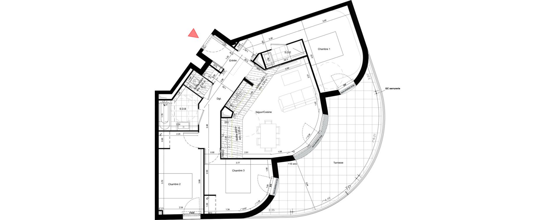 Appartement T4 de 81,10 m2 &agrave; Aulnay-Sous-Bois &eacute;mile zola - gare