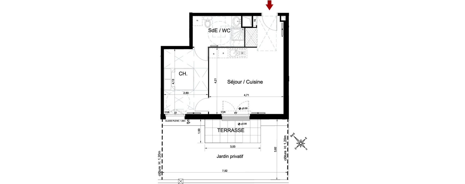 Appartement T2 de 41,88 m2 &agrave; Aulnay-Sous-Bois Centre