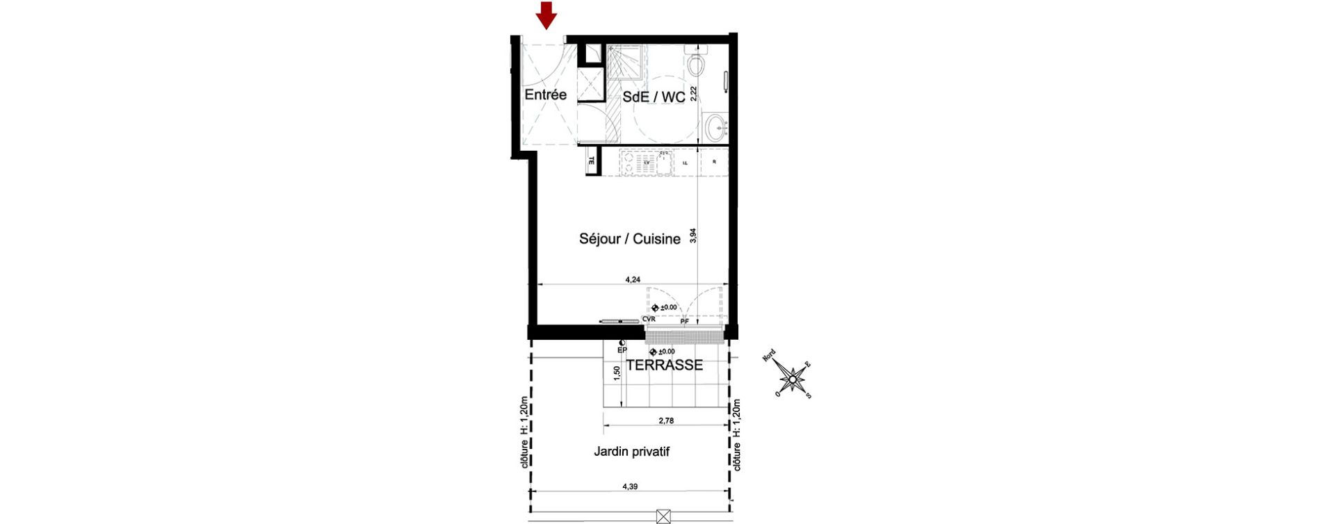 Appartement T1 de 26,45 m2 &agrave; Aulnay-Sous-Bois Centre