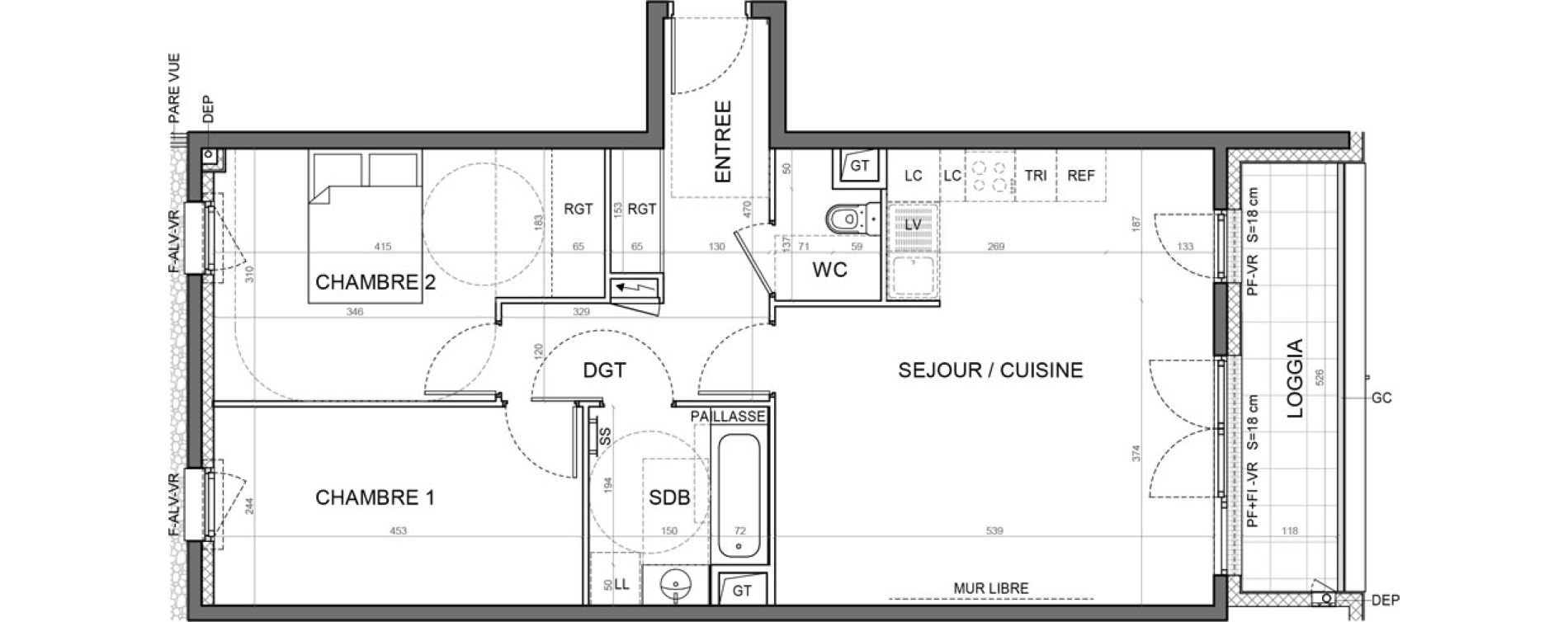 Appartement T3 de 68,39 m2 &agrave; Aulnay-Sous-Bois Val francilia