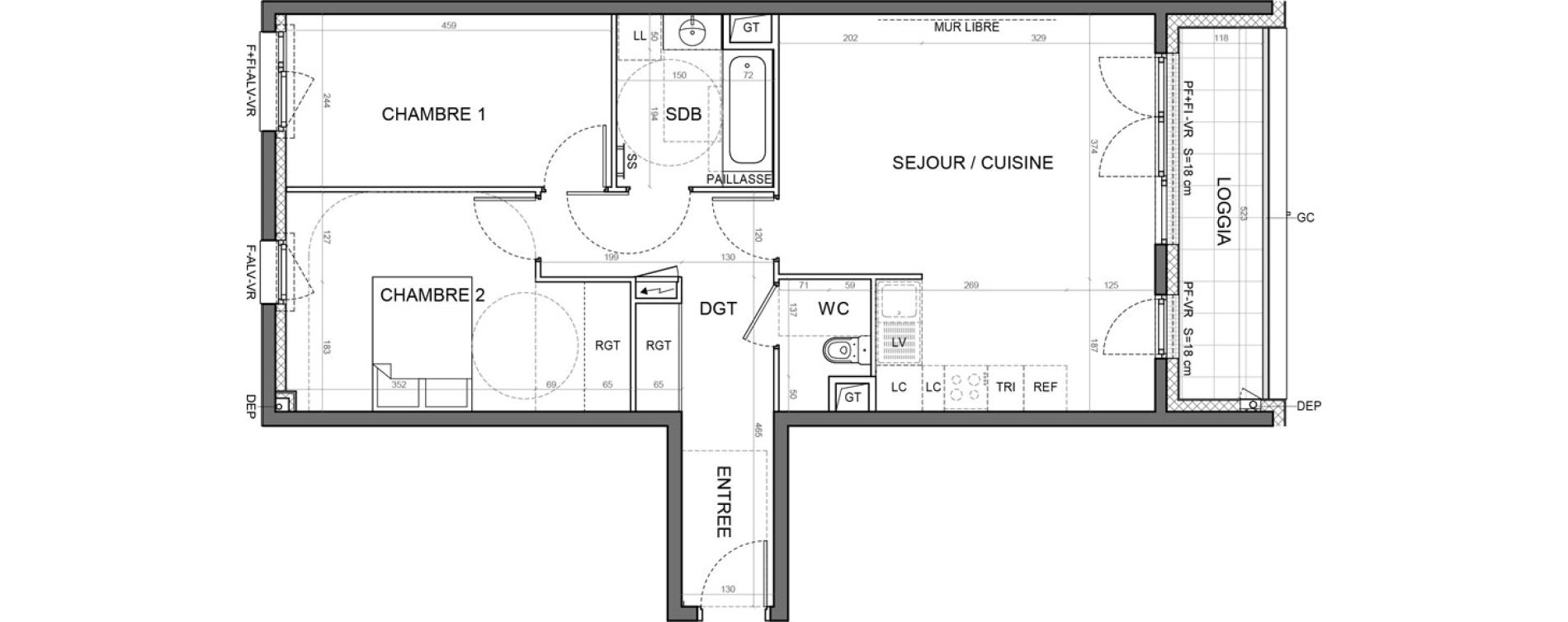 Appartement T3 de 69,77 m2 &agrave; Aulnay-Sous-Bois Val francilia