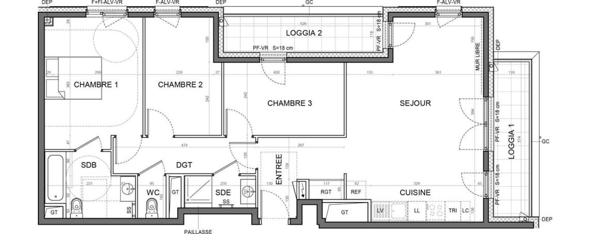 Appartement T4 de 82,94 m2 &agrave; Aulnay-Sous-Bois Val francilia