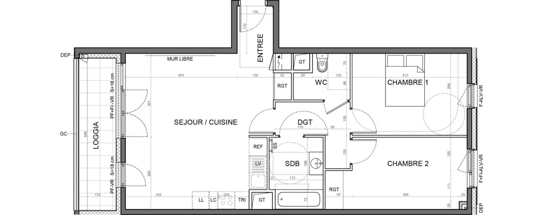 Appartement T3 de 67,81 m2 &agrave; Aulnay-Sous-Bois Val francilia