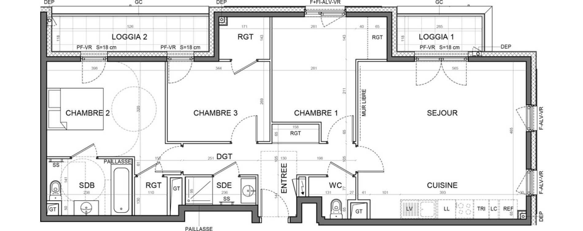 Appartement T4 de 86,95 m2 &agrave; Aulnay-Sous-Bois Val francilia