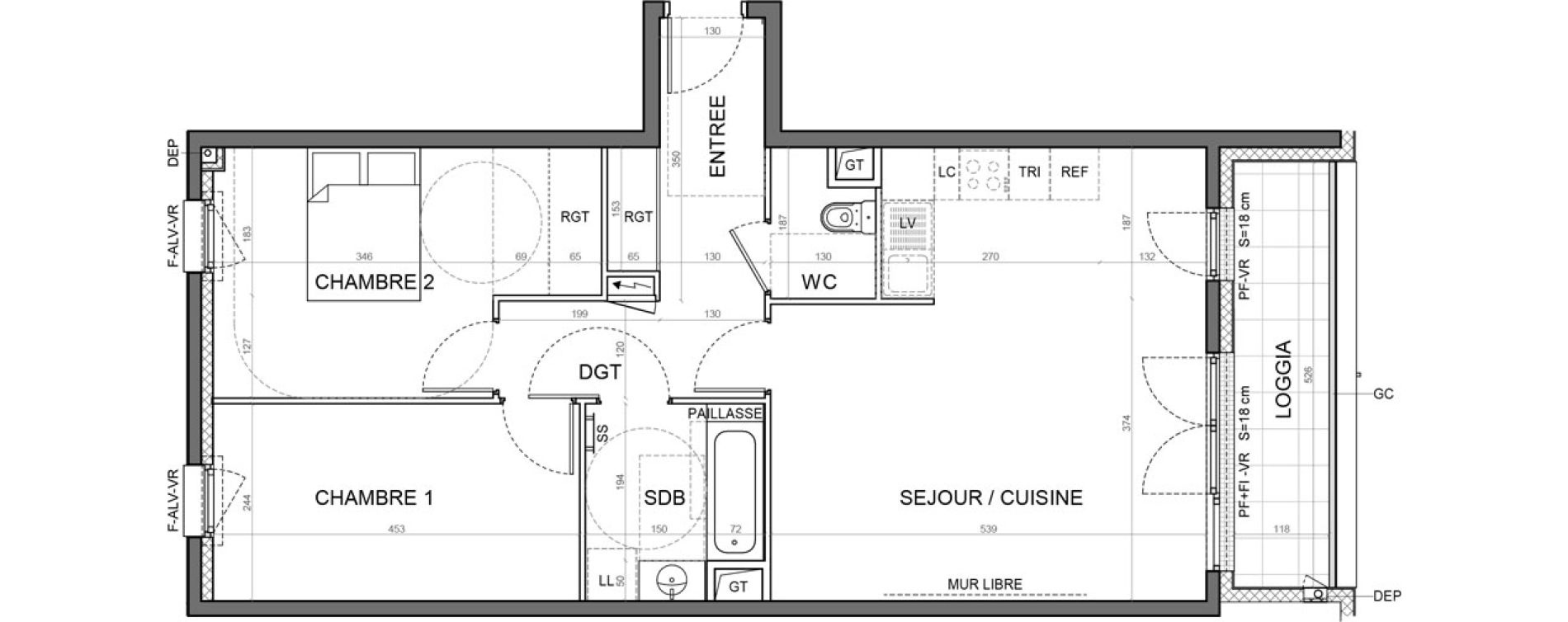 Appartement T3 de 68,39 m2 &agrave; Aulnay-Sous-Bois Val francilia