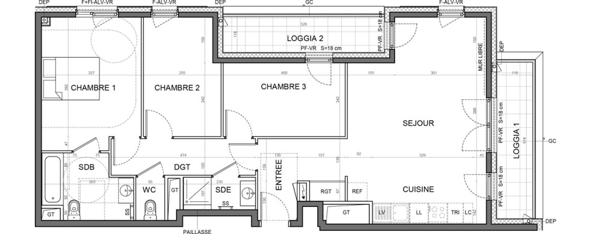 Appartement T4 de 82,95 m2 &agrave; Aulnay-Sous-Bois Val francilia