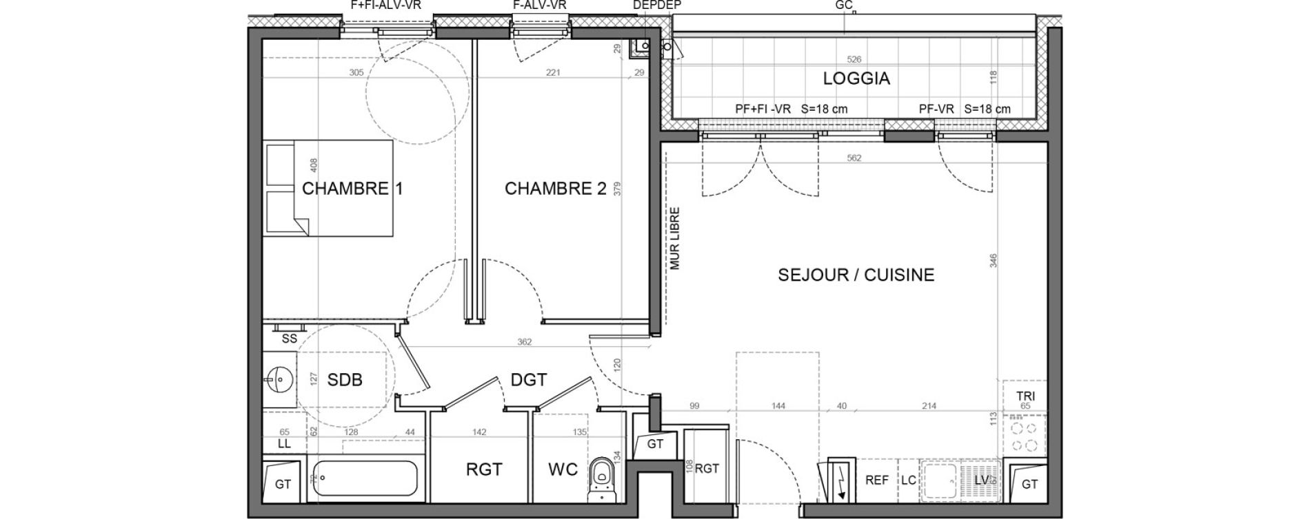 Appartement T3 de 64,19 m2 &agrave; Aulnay-Sous-Bois Val francilia