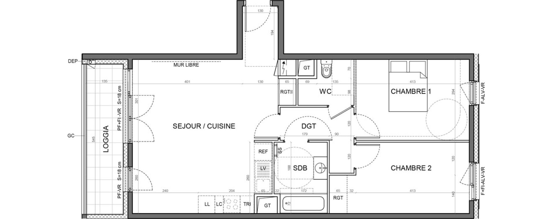 Appartement T3 de 68,20 m2 &agrave; Aulnay-Sous-Bois Val francilia