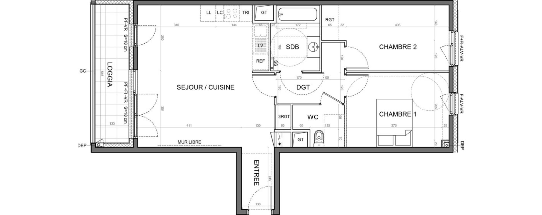 Appartement T3 de 68,79 m2 &agrave; Aulnay-Sous-Bois Val francilia