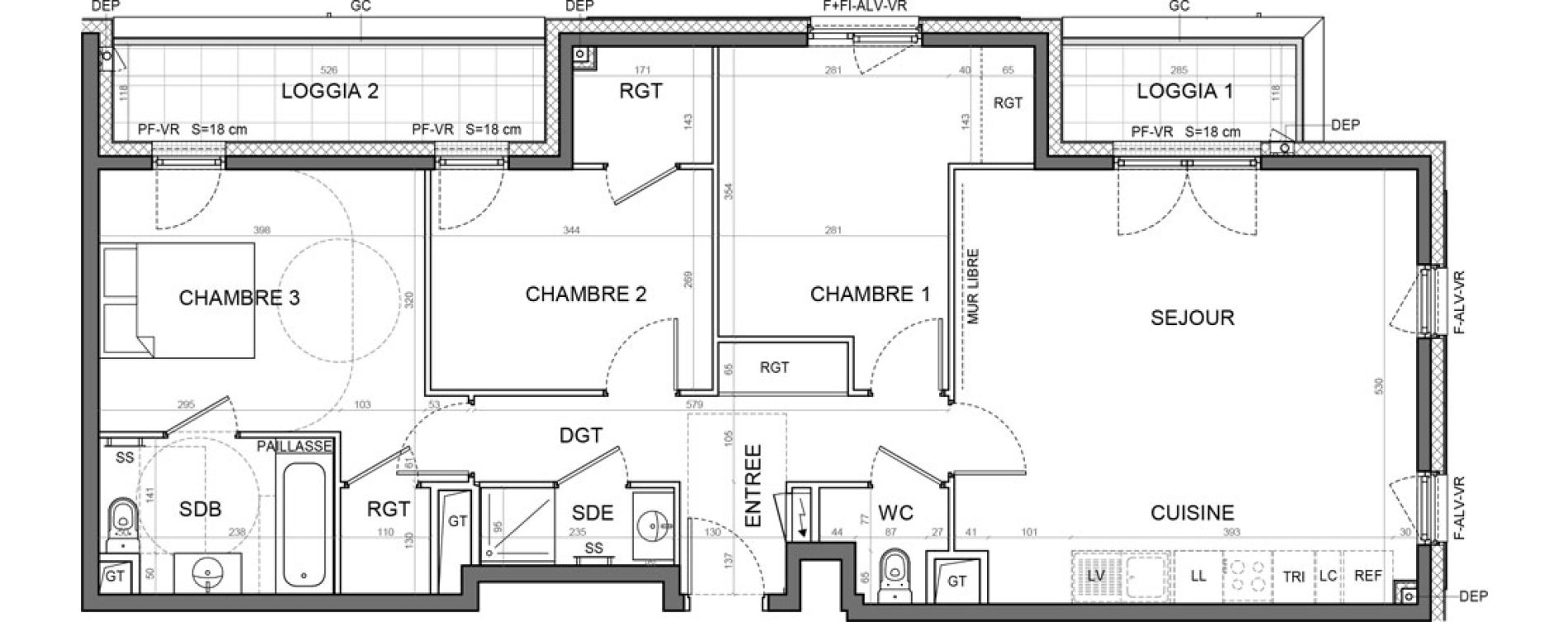 Appartement T4 de 86,89 m2 &agrave; Aulnay-Sous-Bois Val francilia