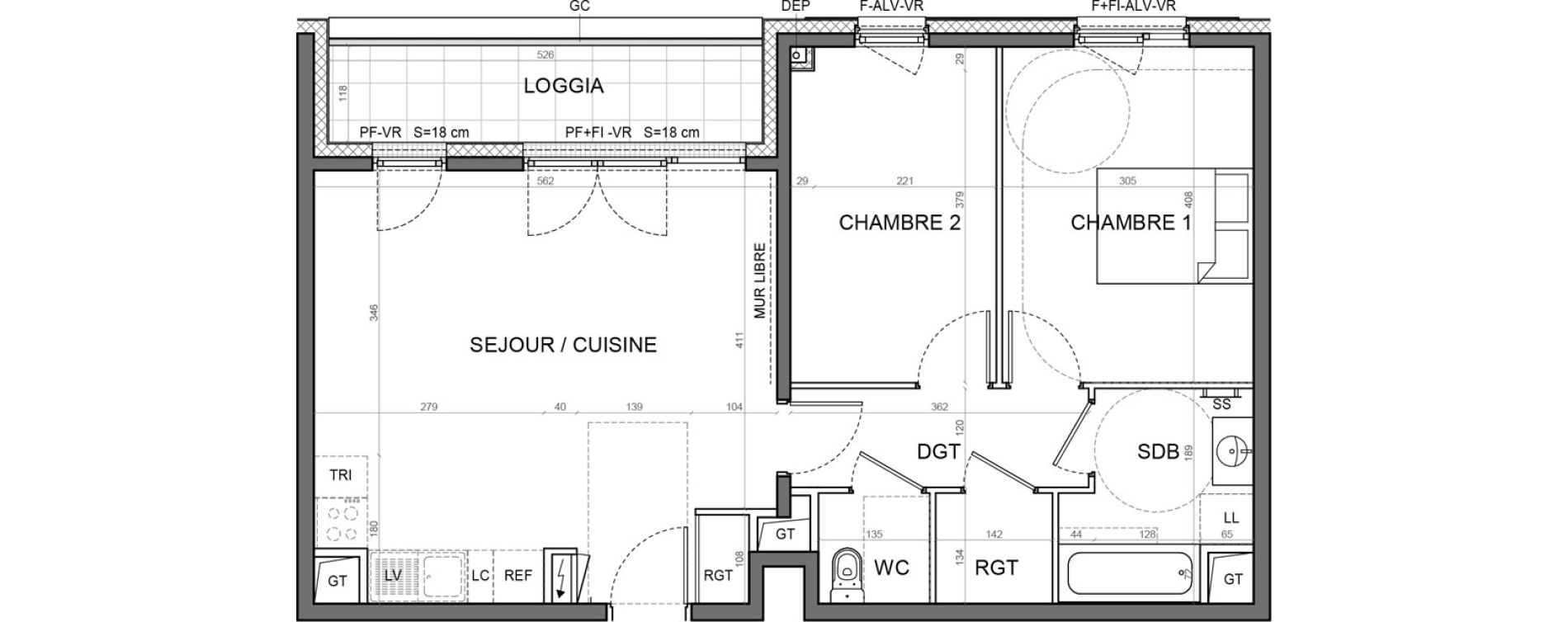 Appartement T3 de 64,19 m2 &agrave; Aulnay-Sous-Bois Val francilia