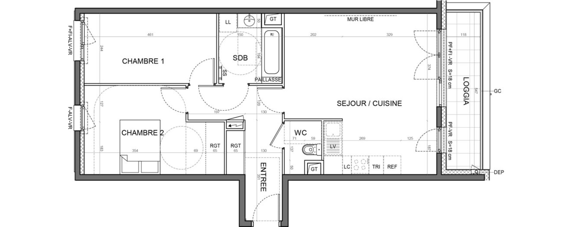 Appartement T3 de 68,44 m2 &agrave; Aulnay-Sous-Bois Val francilia