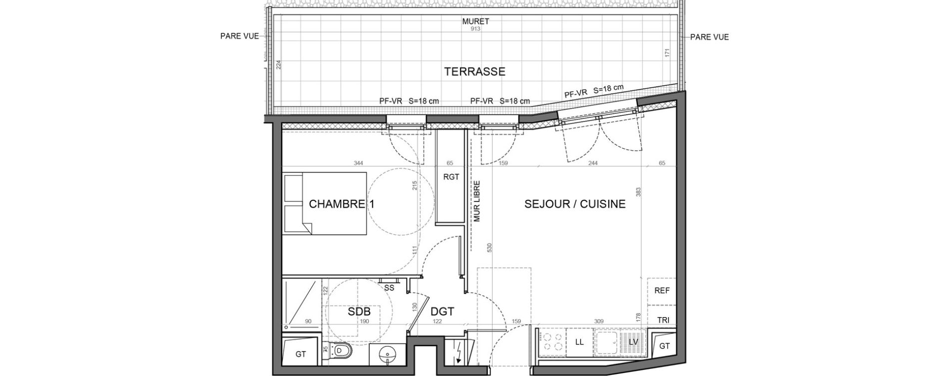 Appartement T2 de 44,18 m2 &agrave; Aulnay-Sous-Bois Val francilia