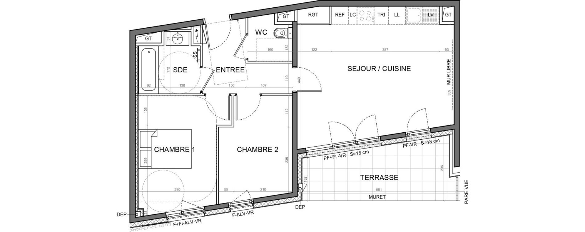 Appartement T3 de 59,67 m2 &agrave; Aulnay-Sous-Bois Val francilia