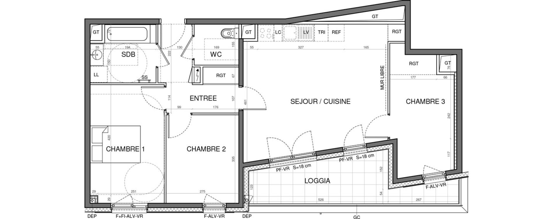 Appartement T4 de 73,10 m2 &agrave; Aulnay-Sous-Bois Val francilia