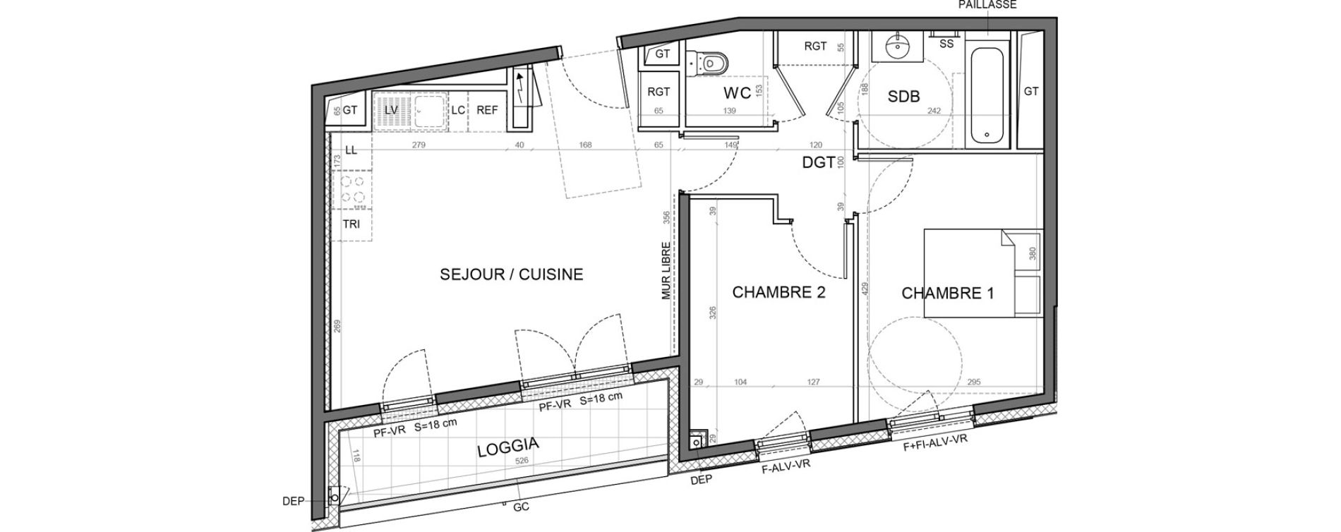 Appartement T3 de 58,84 m2 &agrave; Aulnay-Sous-Bois Val francilia