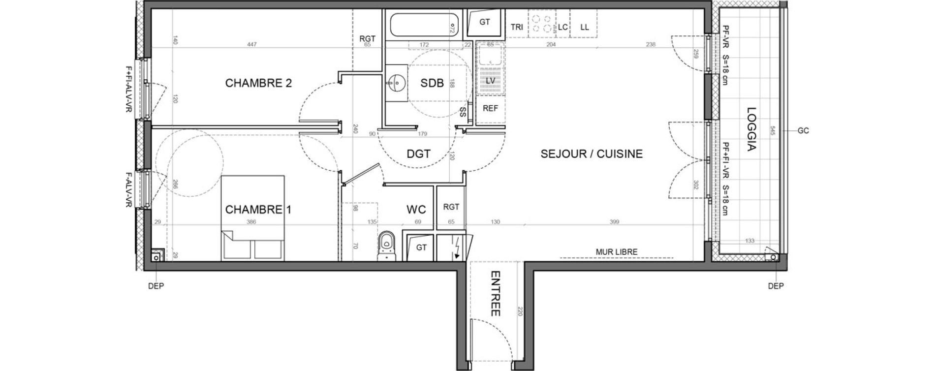 Appartement T3 de 68,46 m2 &agrave; Aulnay-Sous-Bois Val francilia