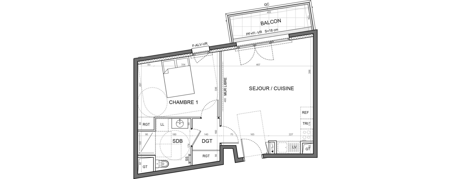 Appartement T2 de 46,98 m2 &agrave; Aulnay-Sous-Bois Val francilia