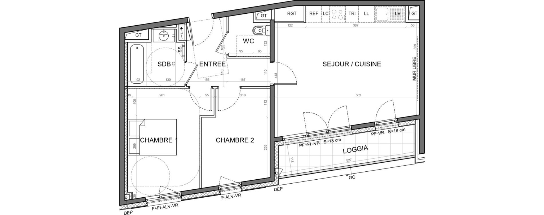 Appartement T3 de 59,67 m2 &agrave; Aulnay-Sous-Bois Val francilia