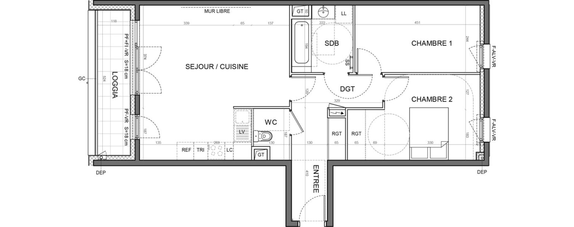 Appartement T3 de 69,18 m2 &agrave; Aulnay-Sous-Bois Val francilia