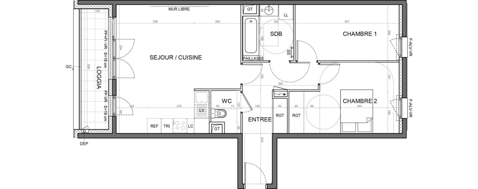 Appartement T3 de 69,22 m2 &agrave; Aulnay-Sous-Bois Val francilia