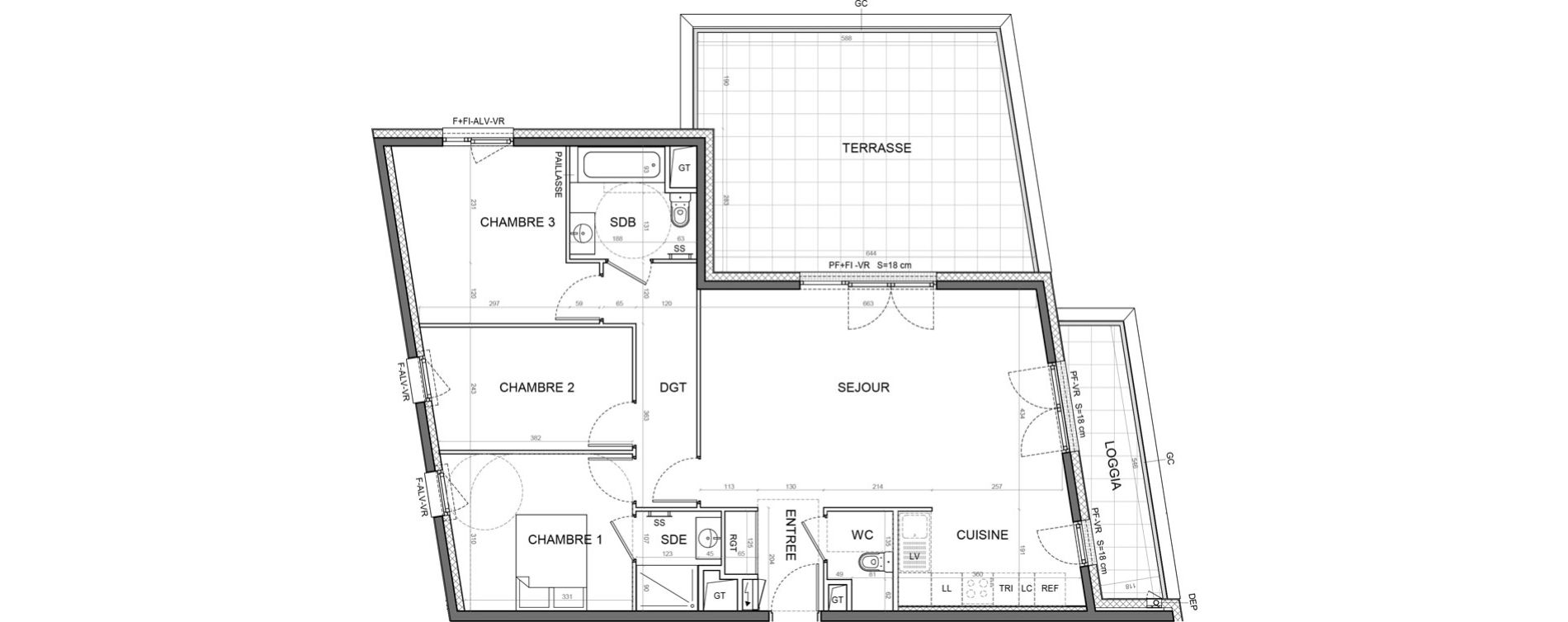 Appartement T4 de 90,00 m2 &agrave; Aulnay-Sous-Bois Val francilia