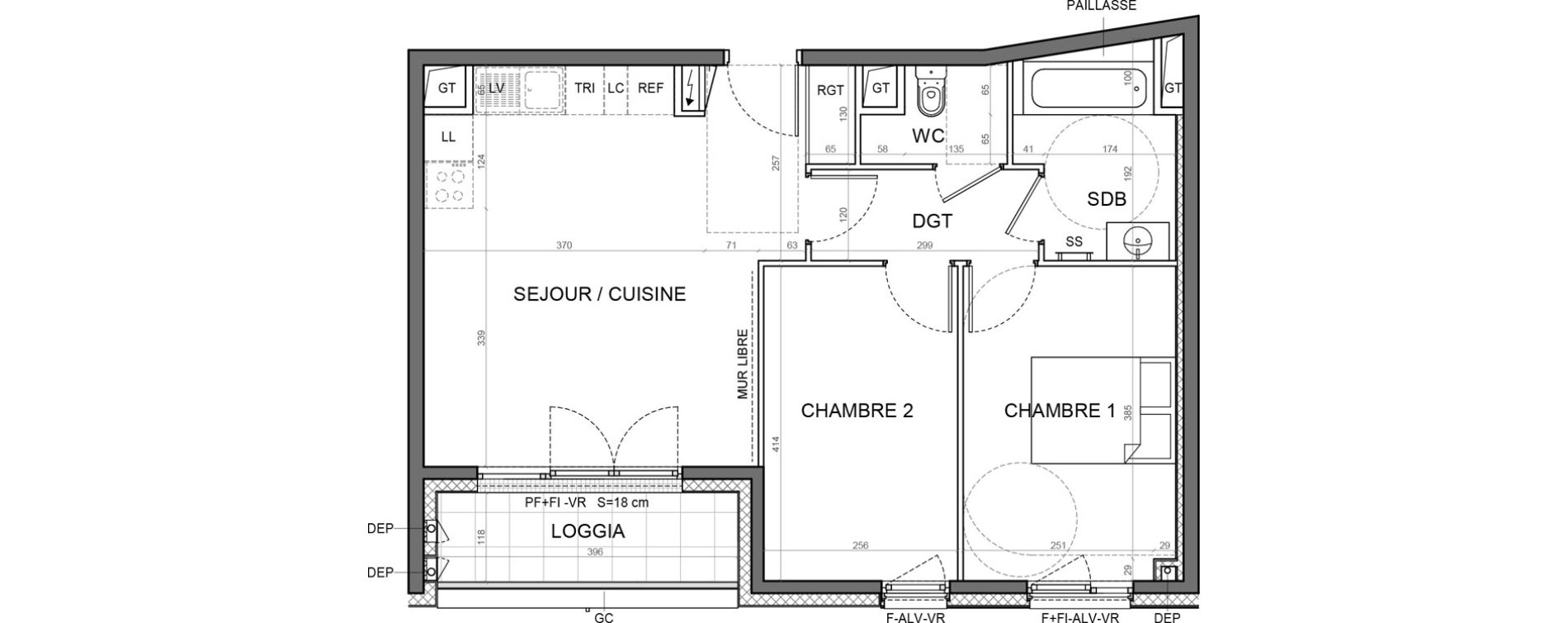 Appartement T3 de 58,03 m2 &agrave; Aulnay-Sous-Bois Val francilia