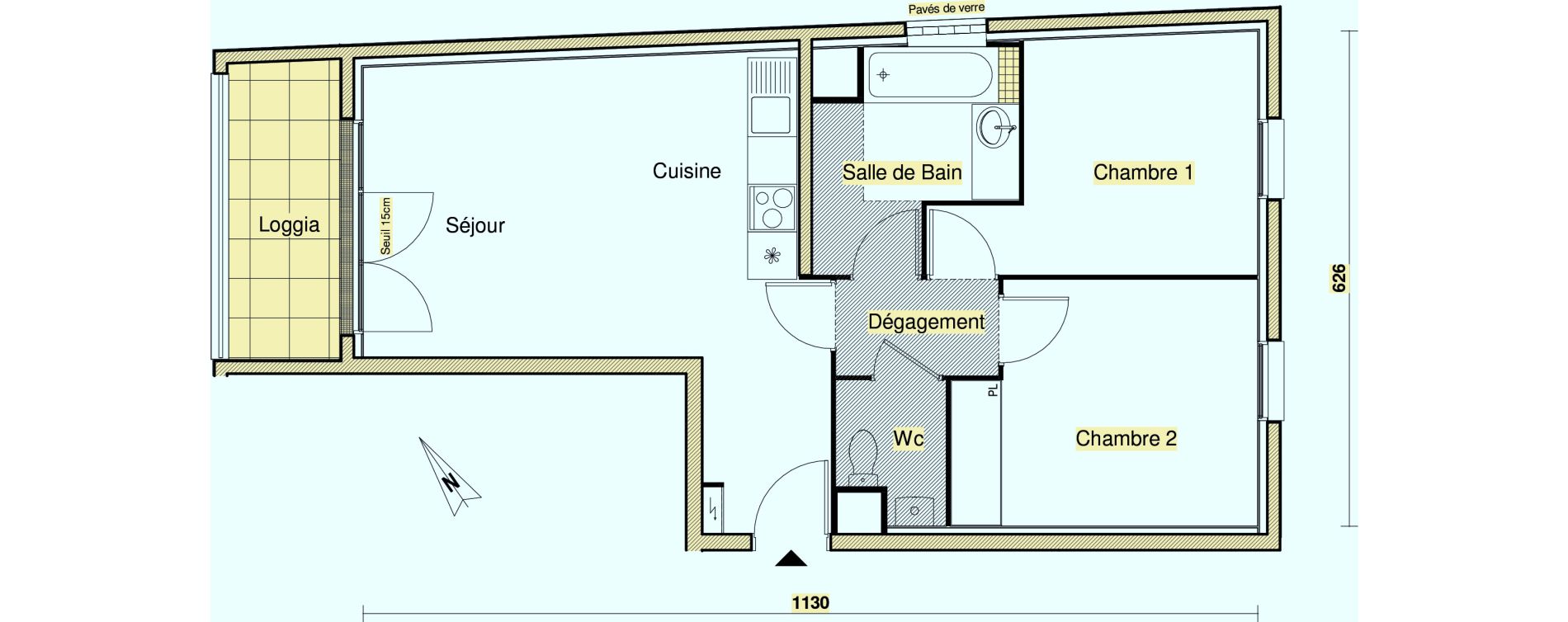 Appartement T3 de 56,79 m2 &agrave; Bagnolet Centre