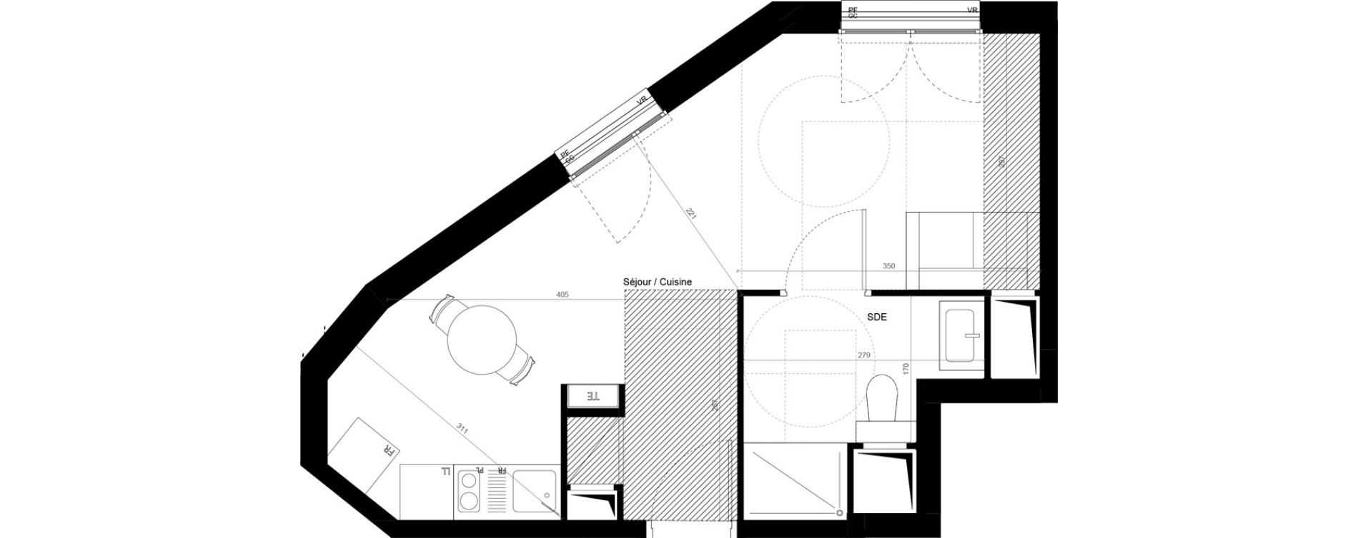 Appartement T1 de 31,85 m2 &agrave; Bagnolet Centre