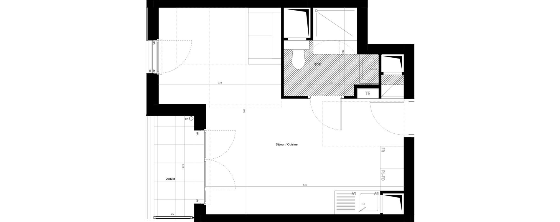 Appartement T1 de 30,36 m2 &agrave; Bagnolet Centre