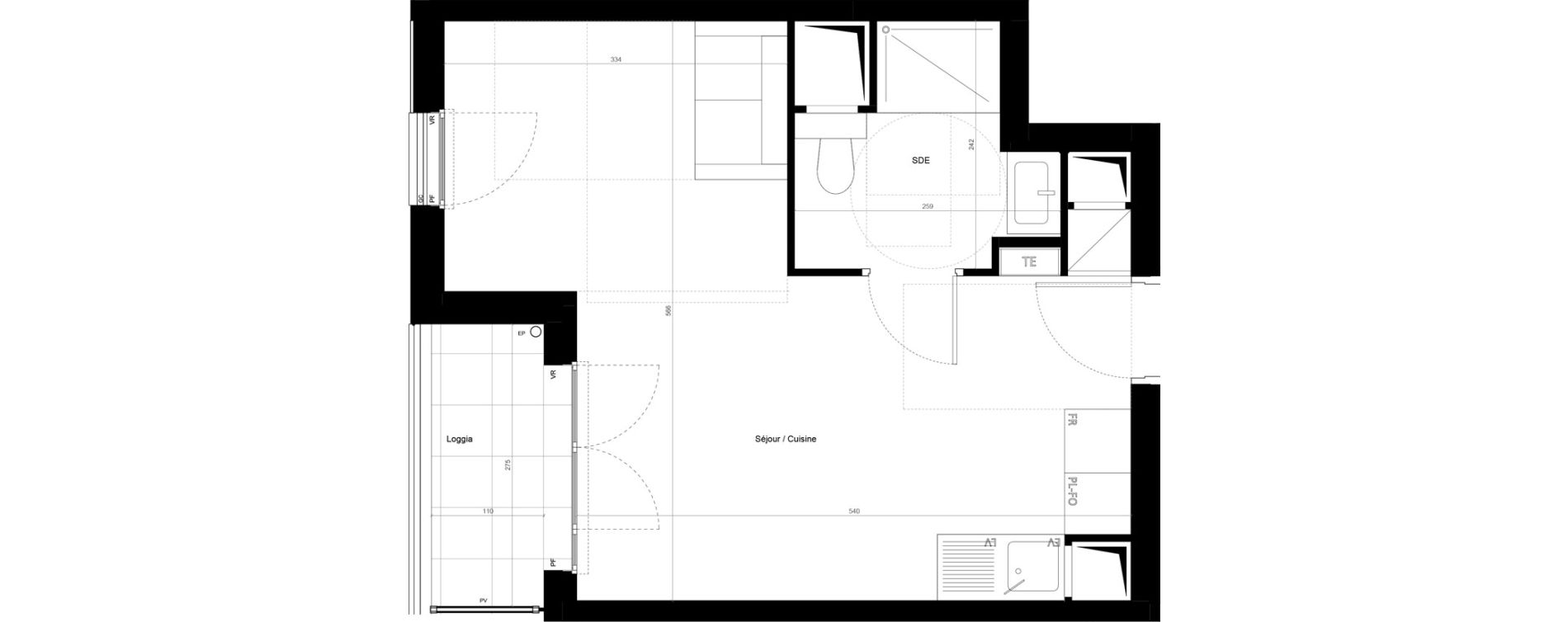 Appartement T1 de 30,36 m2 &agrave; Bagnolet Centre