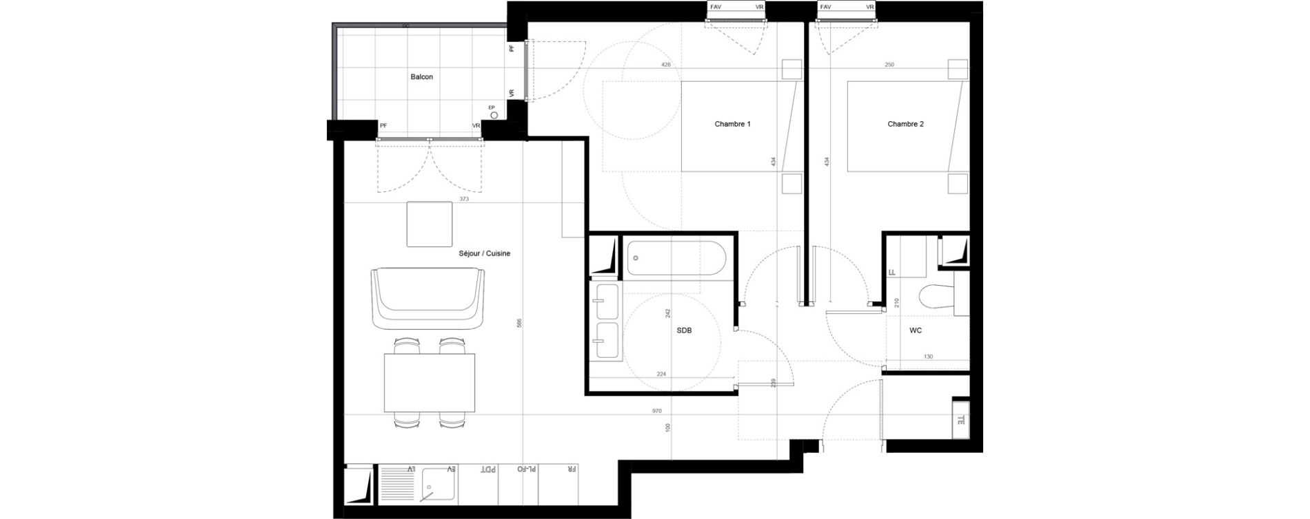 Appartement T3 de 60,15 m2 &agrave; Bagnolet Centre