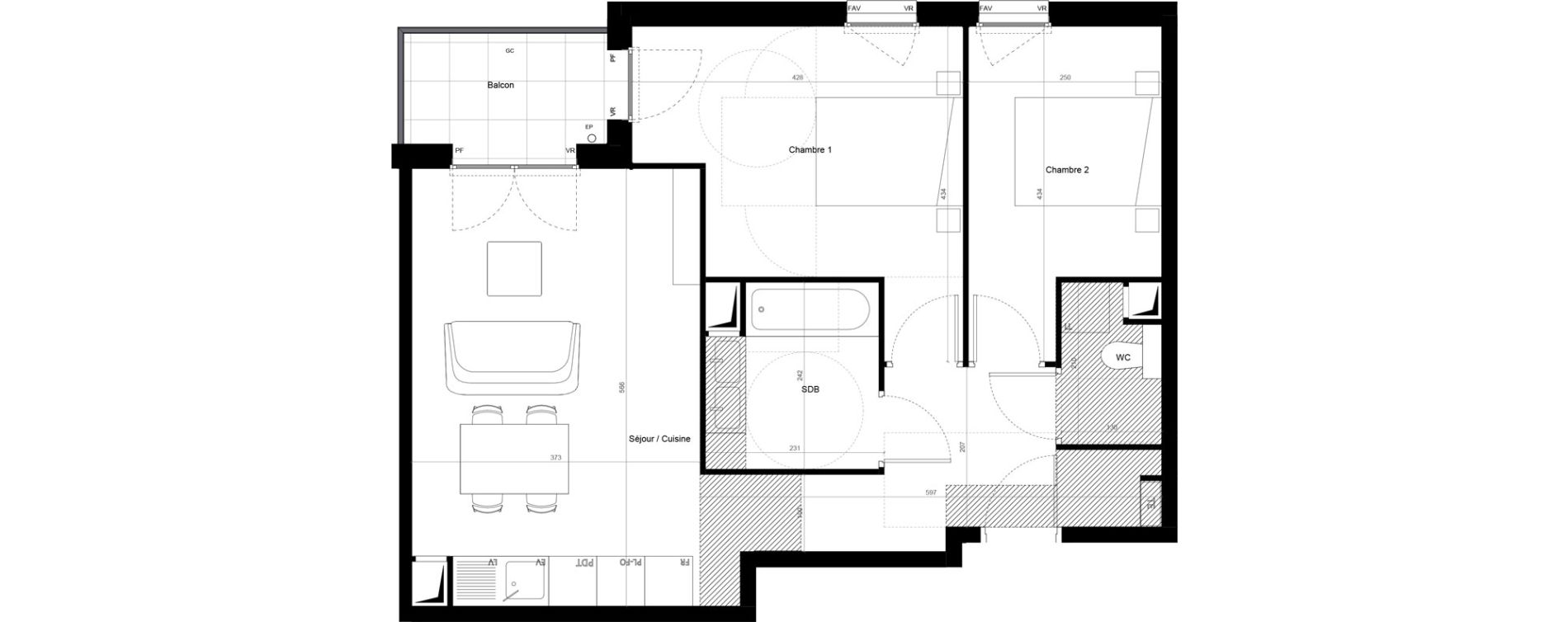 Appartement T3 de 60,15 m2 &agrave; Bagnolet Centre