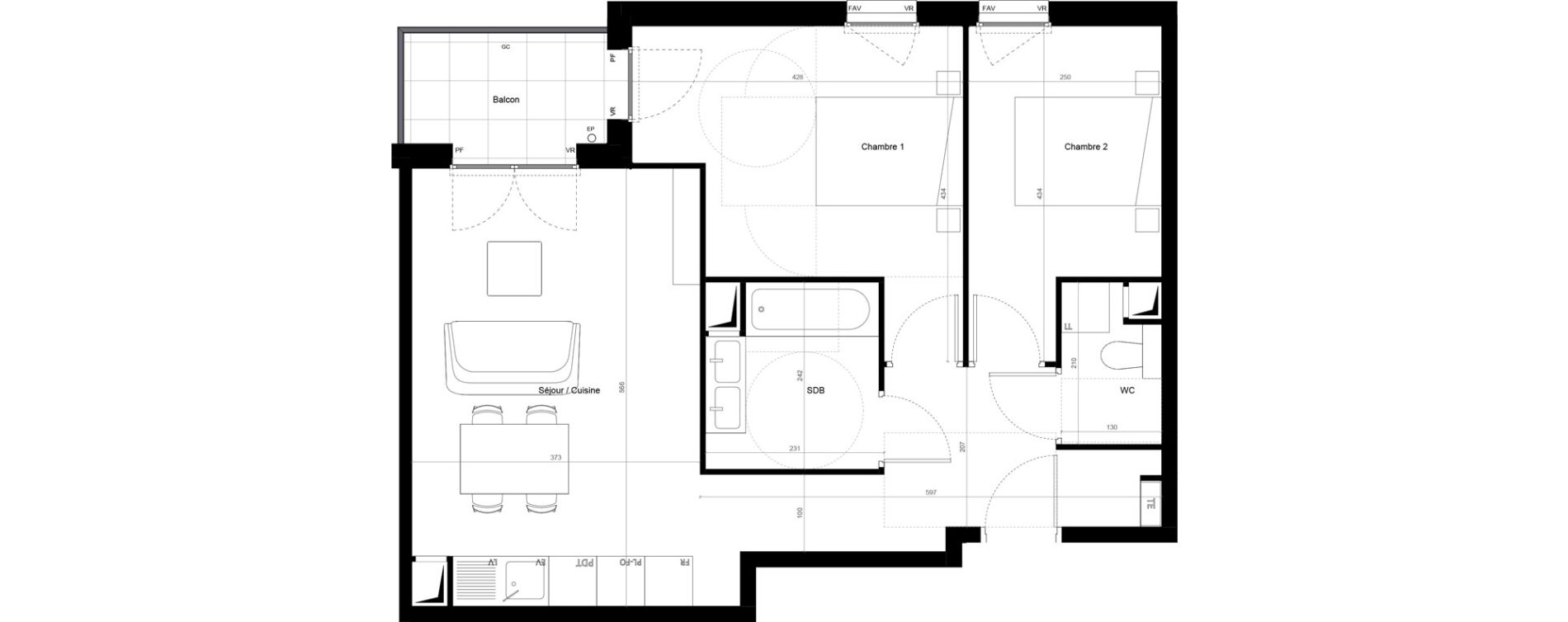 Appartement T3 de 60,15 m2 &agrave; Bagnolet Centre