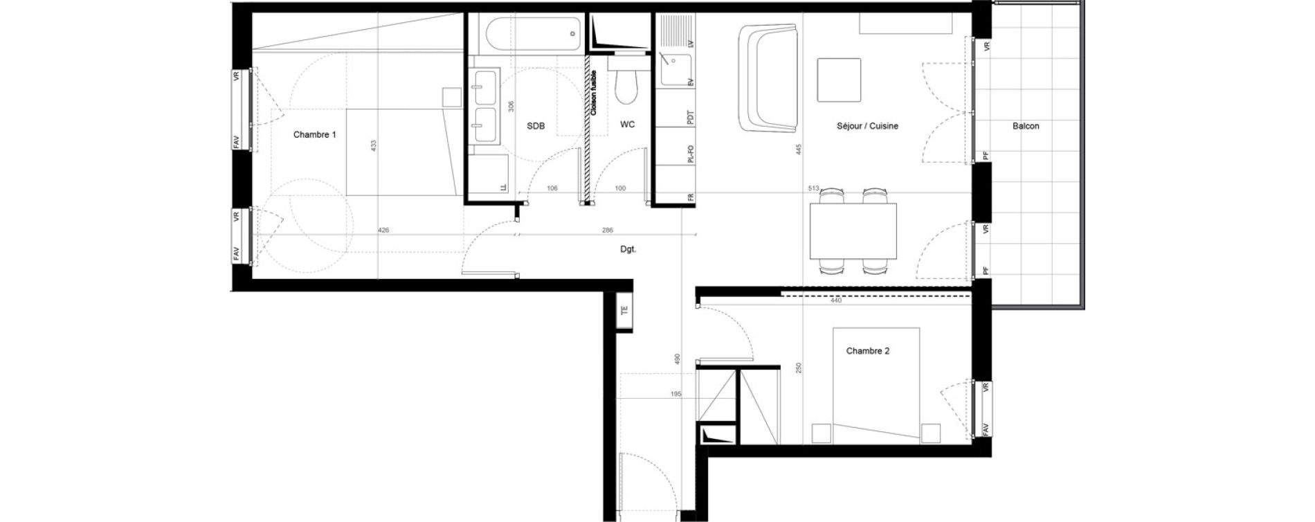 Appartement T3 de 64,67 m2 &agrave; Bagnolet Centre