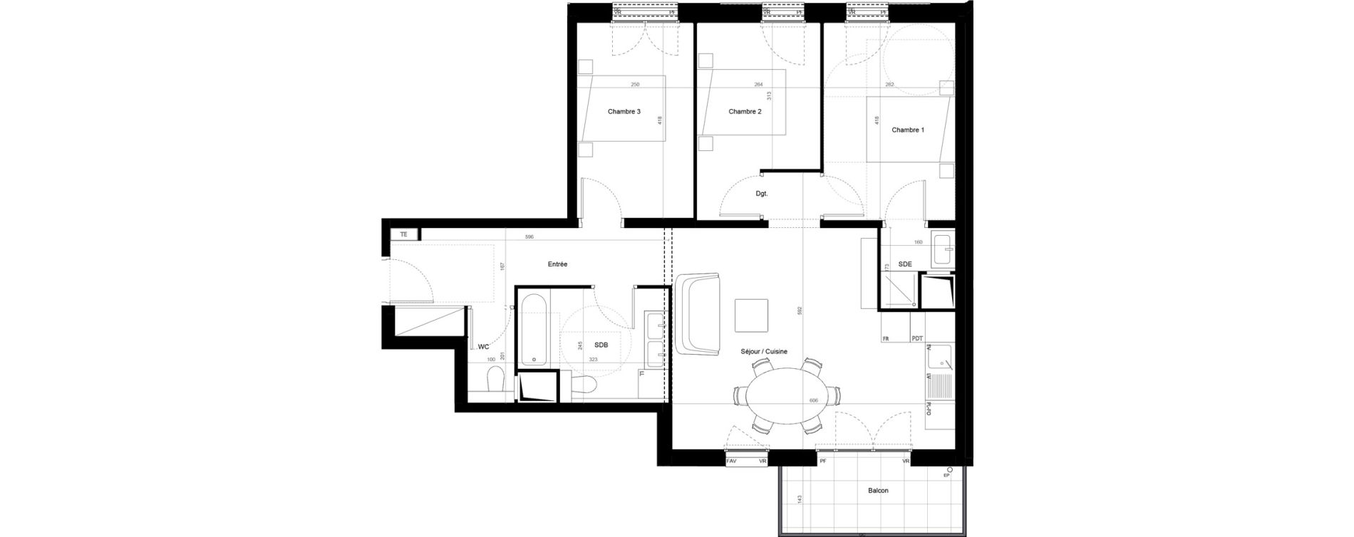 Appartement T4 de 80,21 m2 &agrave; Bagnolet Centre