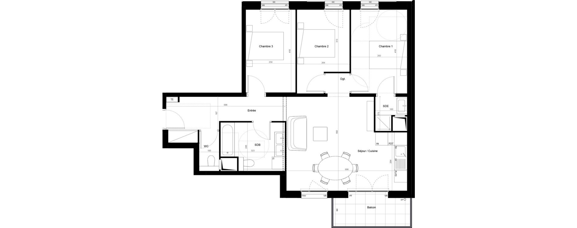 Appartement T4 de 80,21 m2 &agrave; Bagnolet Centre