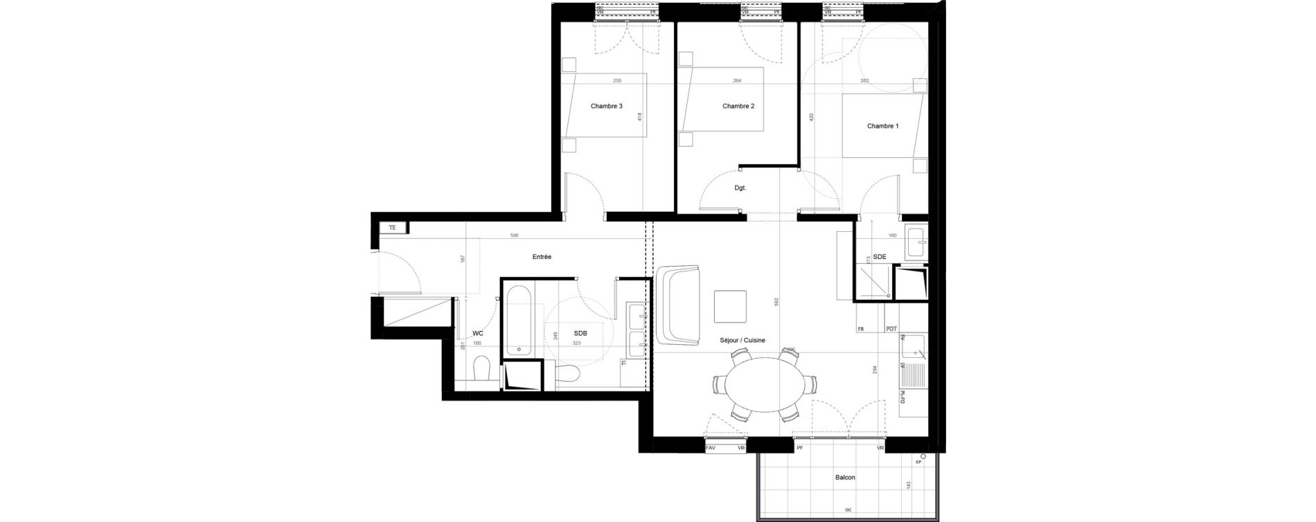 Appartement T4 de 80,21 m2 &agrave; Bagnolet Centre