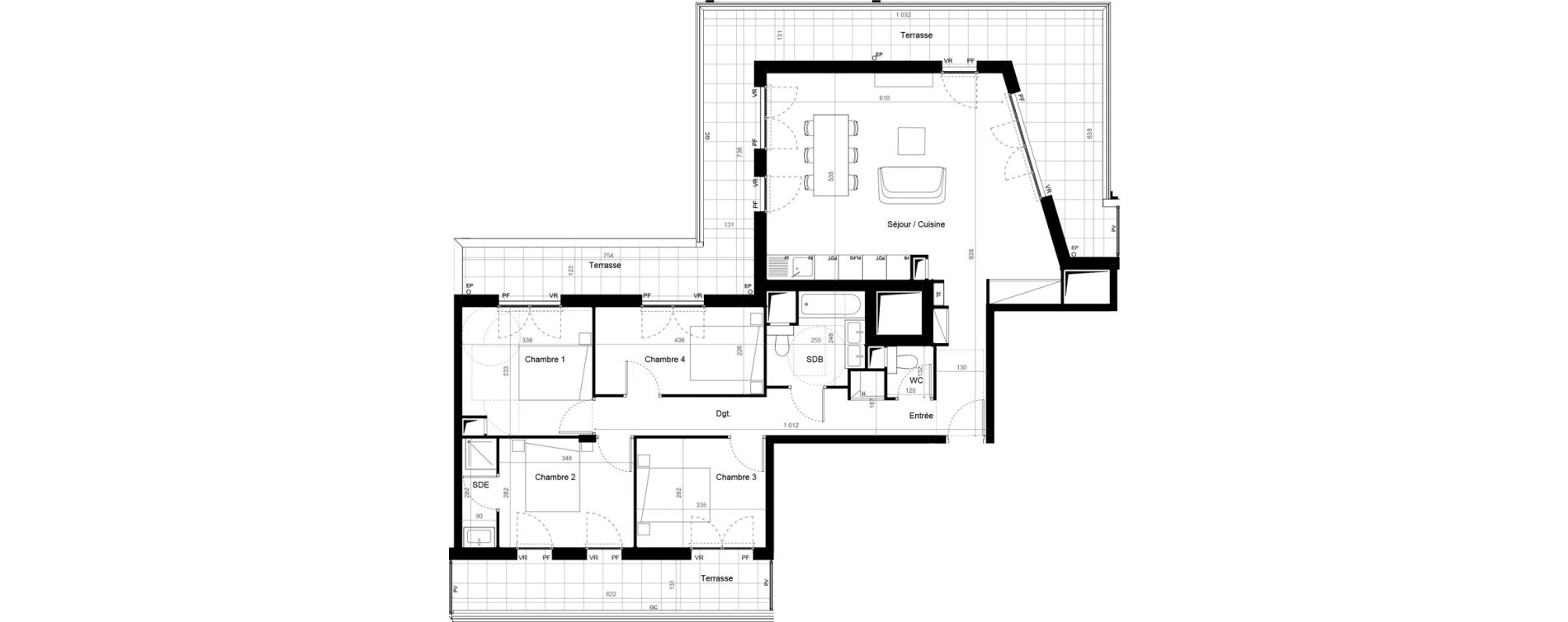 Appartement T5 de 102,33 m2 &agrave; Bagnolet Centre