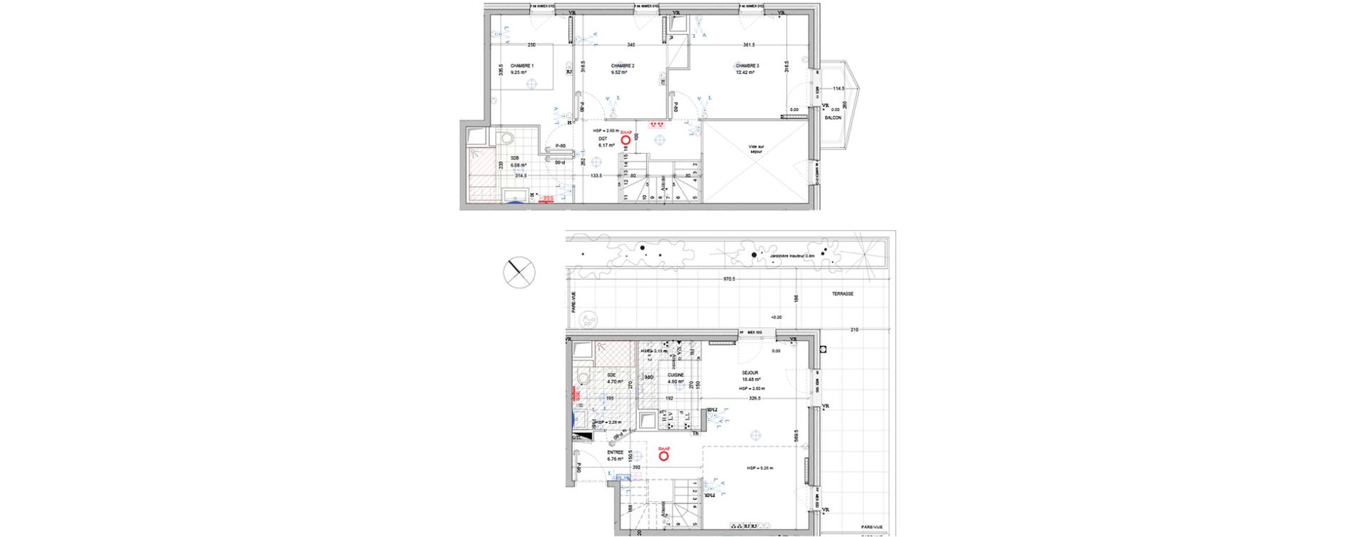 Duplex T4 de 78,18 m2 &agrave; Bagnolet Centre
