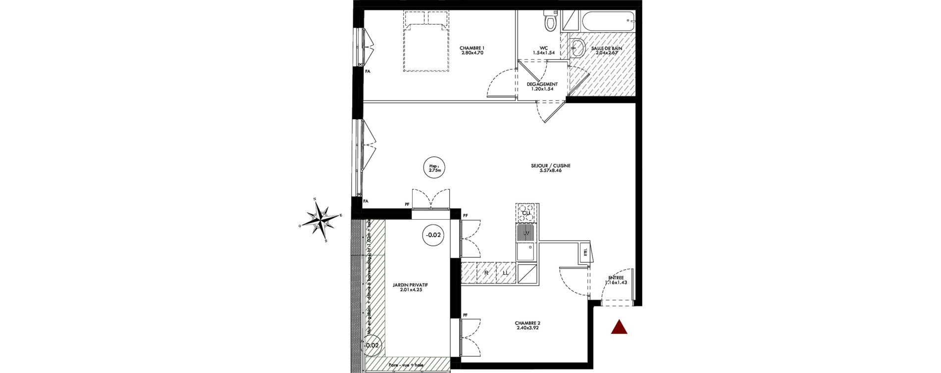 Appartement T3 de 72,54 m2 &agrave; Bobigny Centre