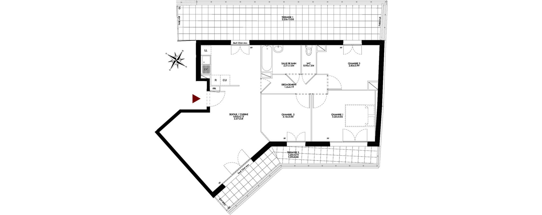 Appartement T4 de 79,42 m2 &agrave; Bobigny Centre